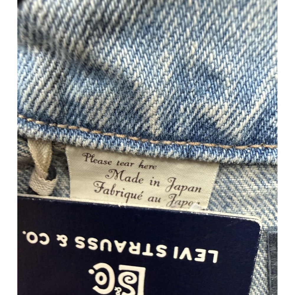 Levis Jacket Mens Small Blue Made In Japan Denim Trucker Bomber Type 1 - Picture 6 of 11